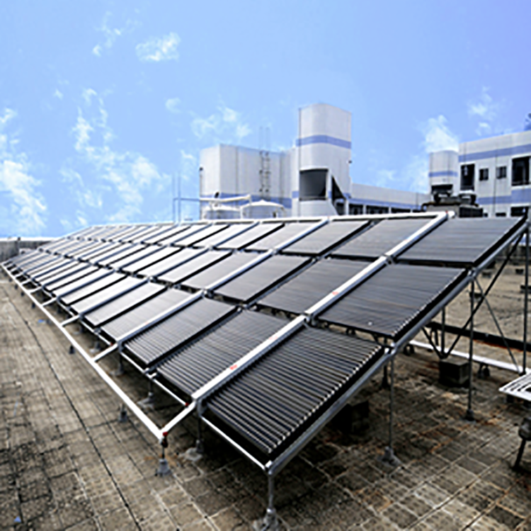 聯箱(xiang)太陽能熱水工程