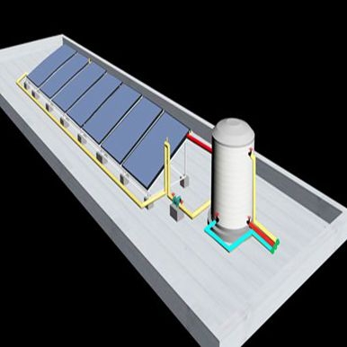 紅楓金座平板(ban)太陽能熱水工程